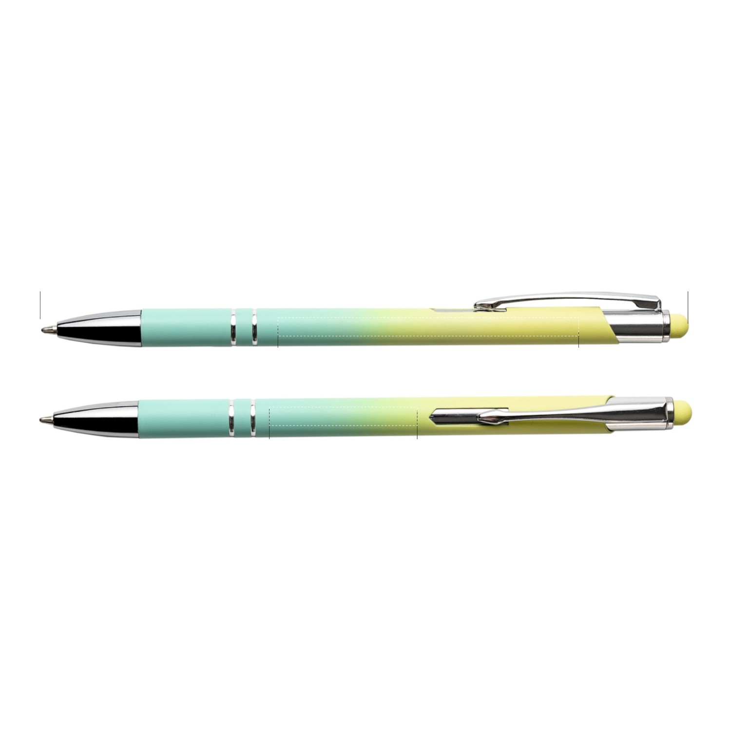 Bello Beauty Touchpen-Kugelschreiber | Metall in Mint (Gelb-Seladon)