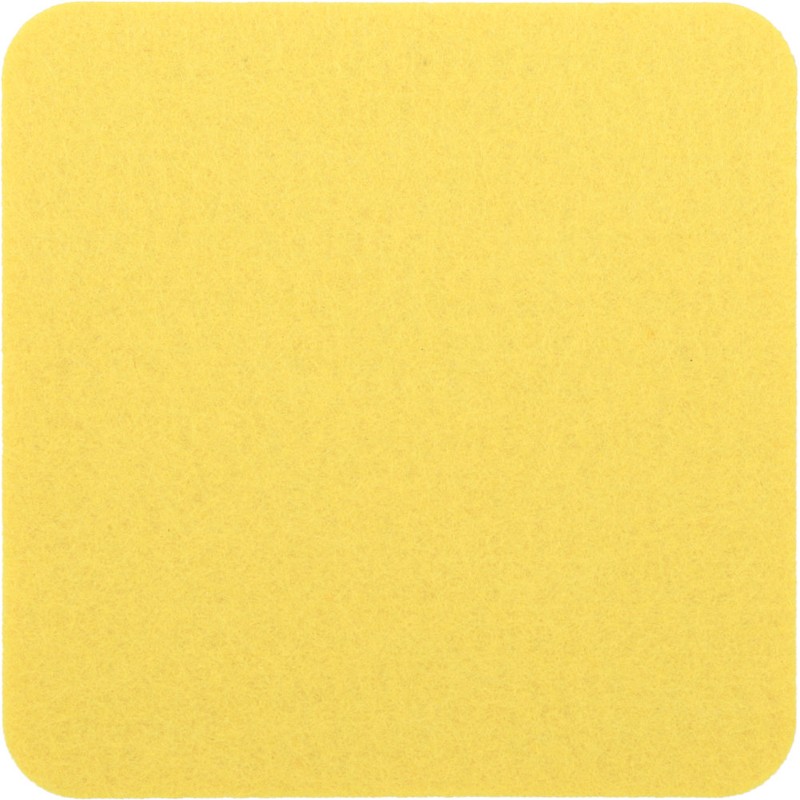 Filzuntersetzer eckig 20 × 20 cm in Gelb