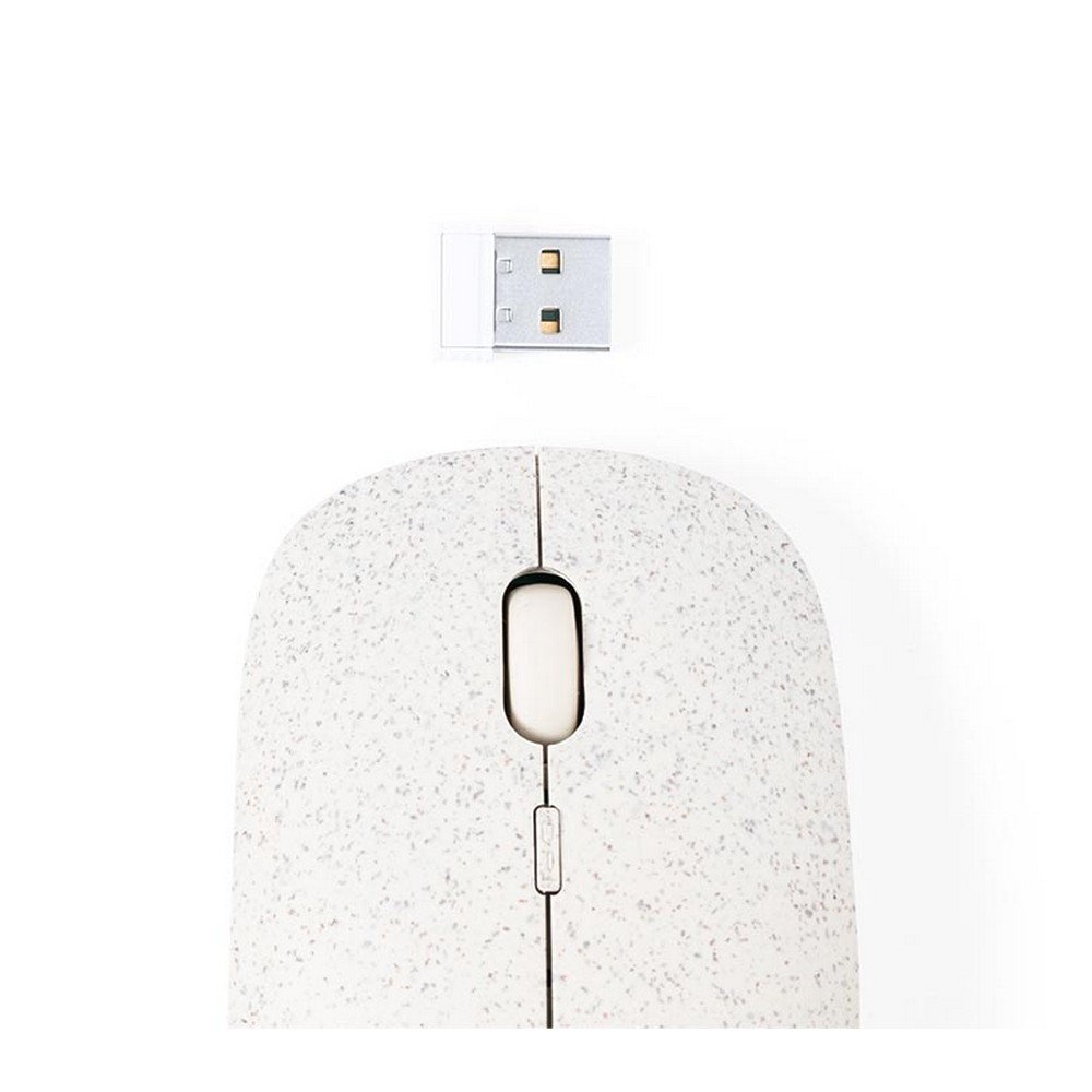 Wireless Computermaus aus Weizenstroh in Neutral, Ansicht 2