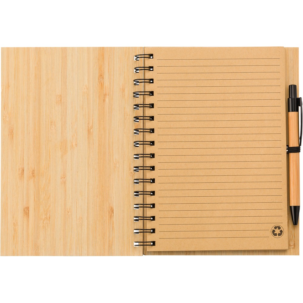 Bambus A5 Notizbuch, Stift in Holz, Ansicht 9