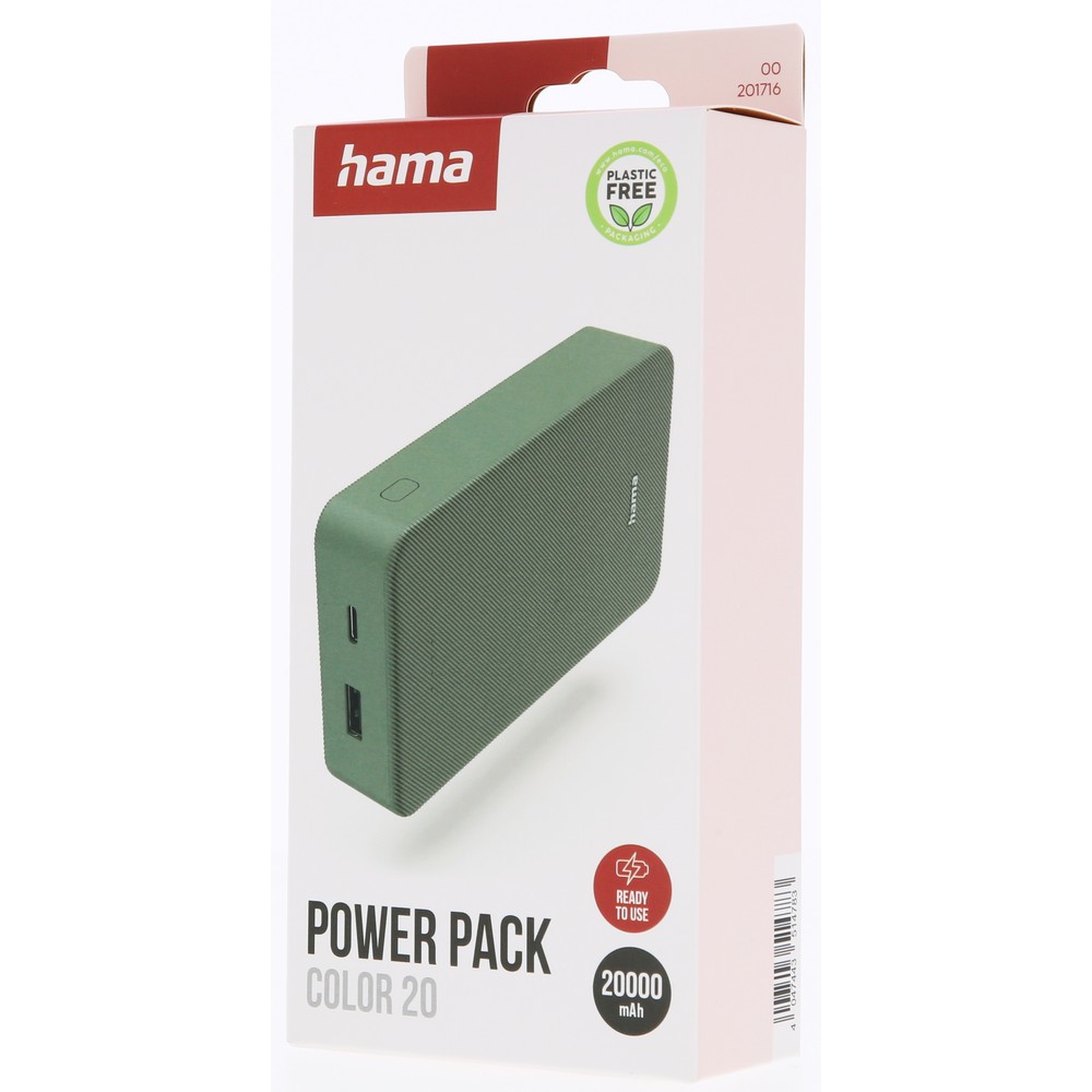 Powerbank 20000 mAh Hama Power Pack in Grün, Ansicht 12