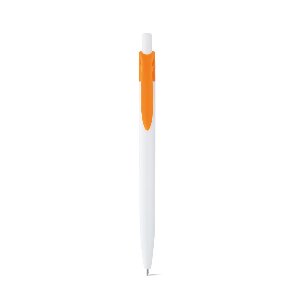 Kugelschreiber aus ABS mit farbigem Clip | Mars – Orange, Ansicht 2