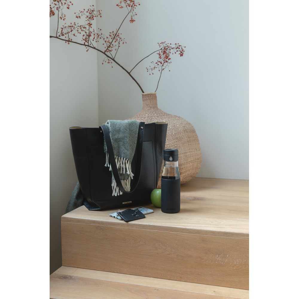 650 ml Ukiyo-Glasflasche, Überwachung der Menge des getrunkenen Wassers in Schwarz, Ansicht 7