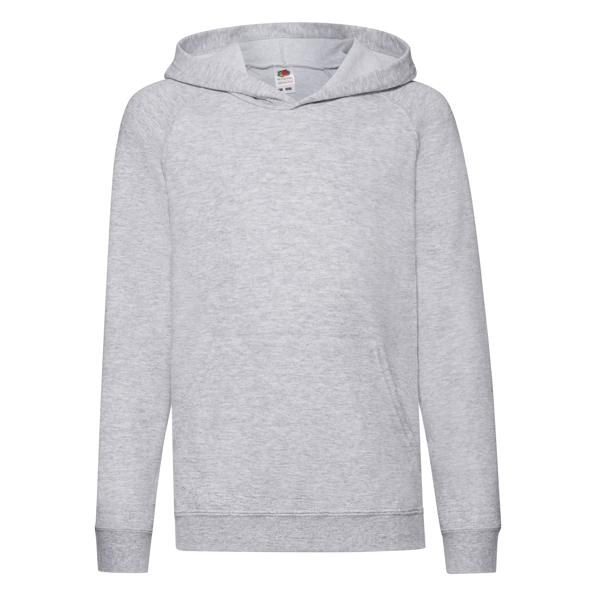 Fruit of the Loom Lightweight Hooded Sweat Kids in Graumeliert
