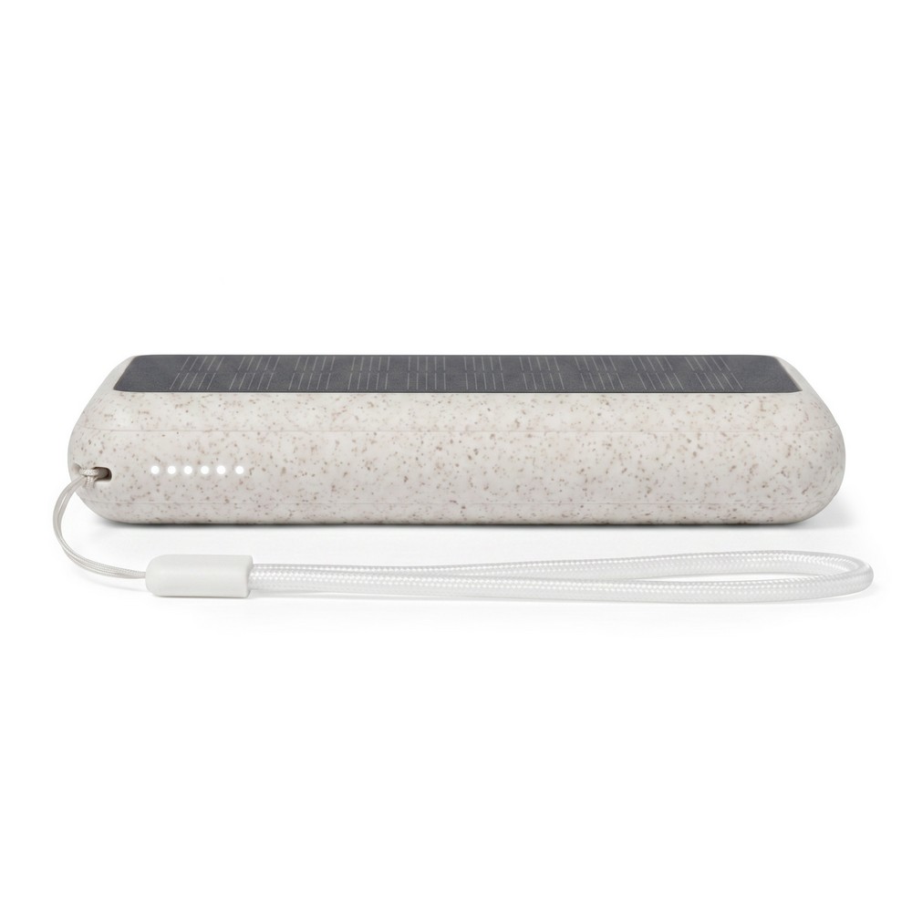 Powerbank aus Weizenstroh 5000 mAh, Solarladegerät in Neutral, Ansicht 7