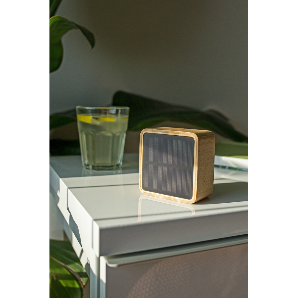 Wireless Lautsprecher aus Bambus 3W B'RIGHT, Solarpanel | Androwe in Holz, Ansicht 2