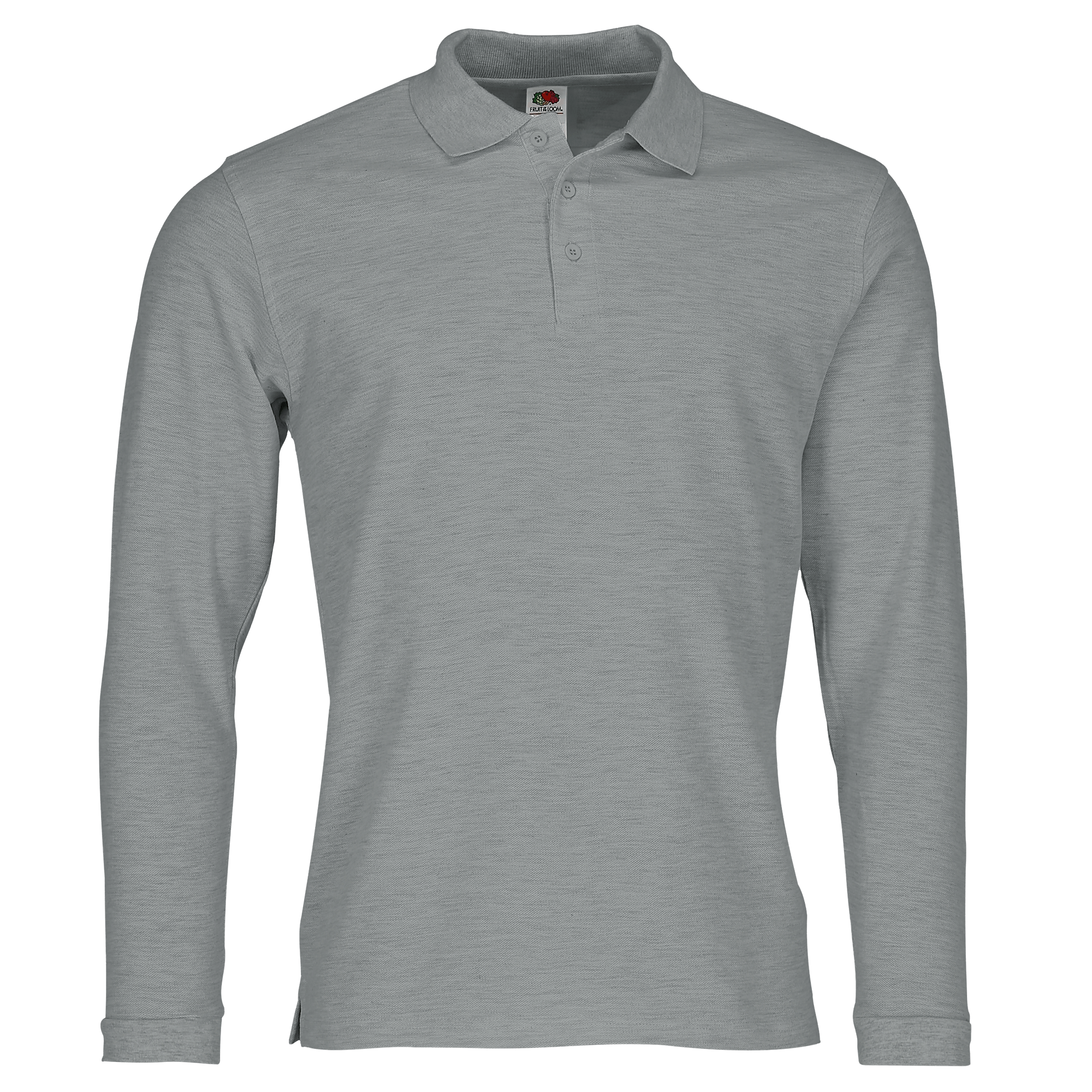 Fruit of the Loom Premium Langarm Polo in Athletic Heather
