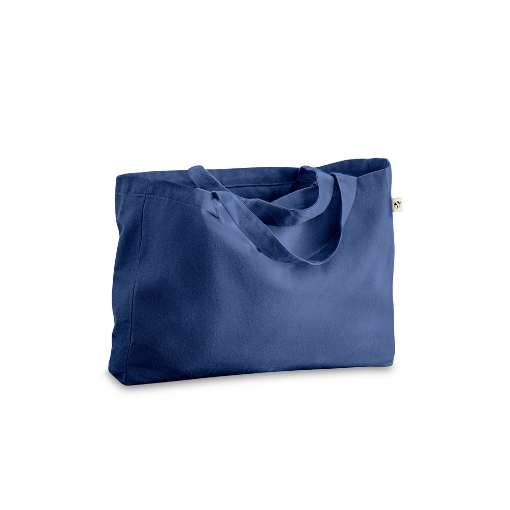 Tragetasche aus Baumwolle (50%), recycelter Baumwolle (30%) und polyester (20% rPET) (280 g/m²) | Camden – Blau