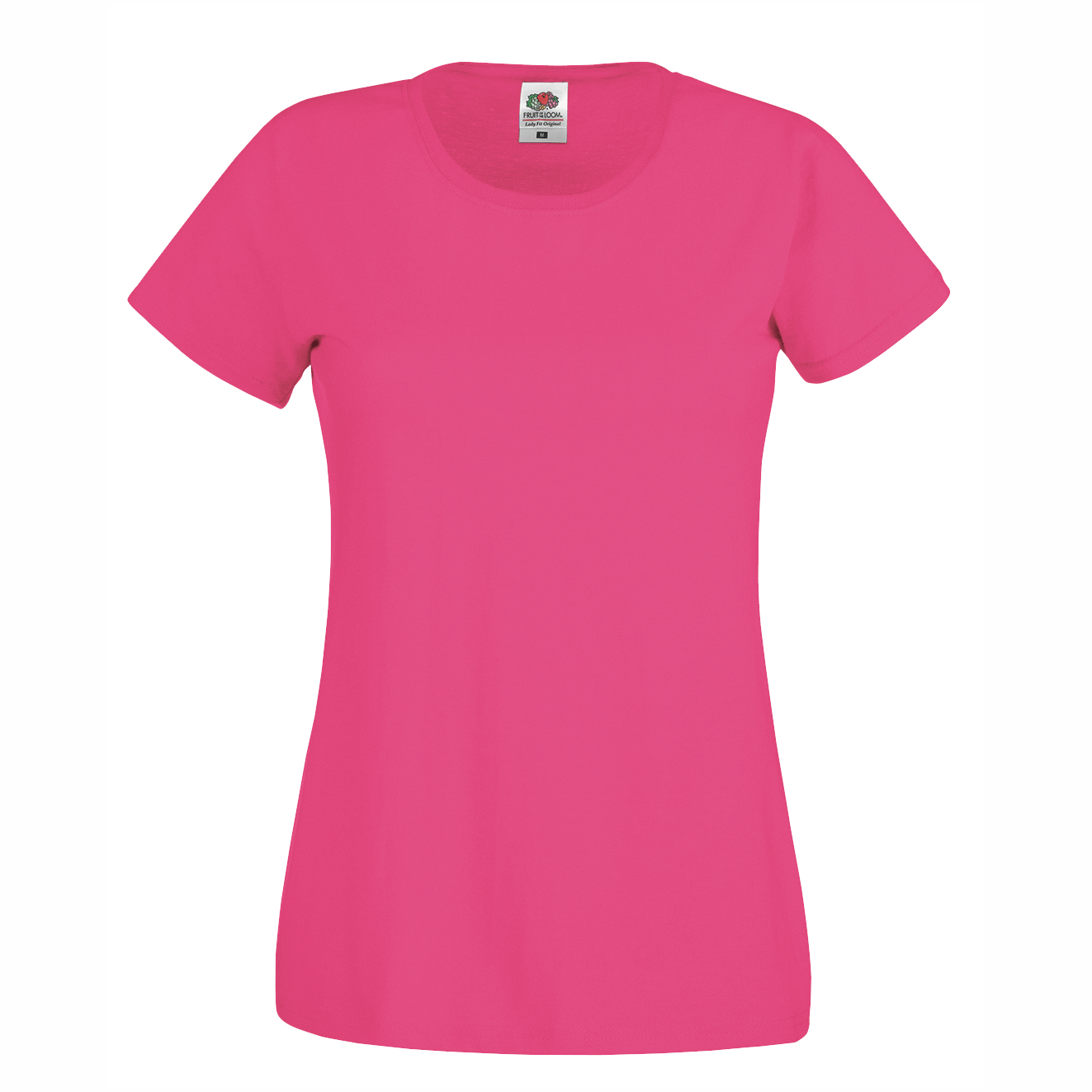 Fruit of the Loom Damen Original T-Shirt in Fuchsia