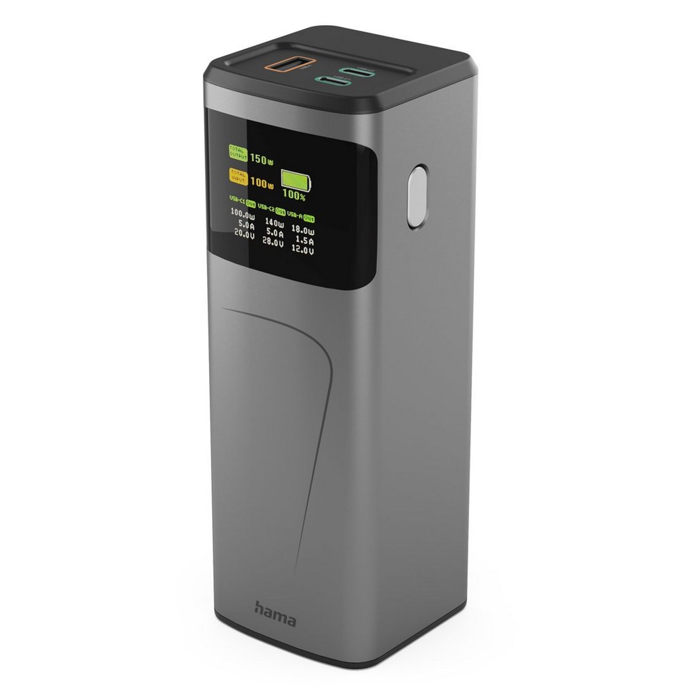 Powerbank 24000 mAh Hama High Power 150 W in Graphit