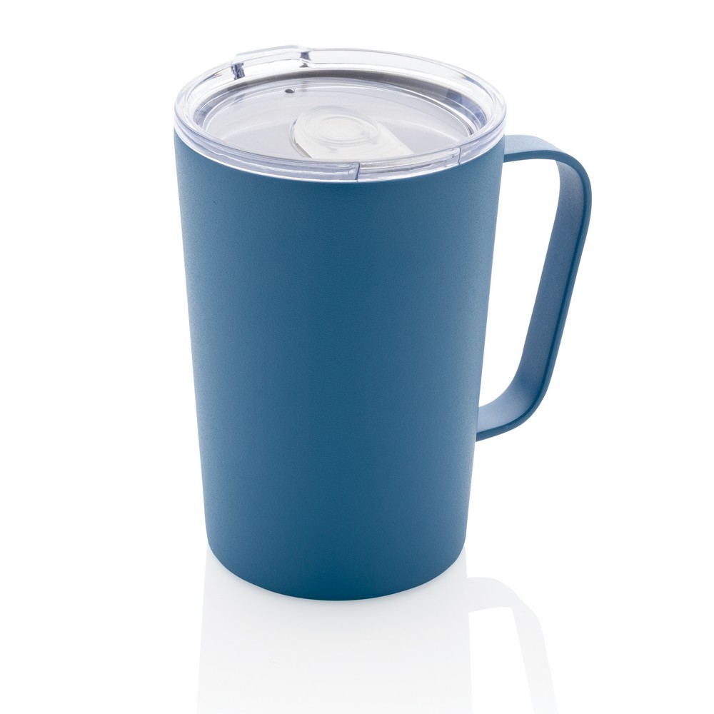 420 ml recycelter Edelstahl-Thermobecher in Blau, Ansicht 7