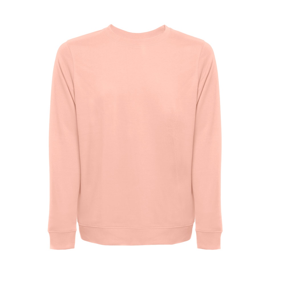 Sweatshirt (unisex) aus italienischem Frottee ohne Knopfleiste | THC Colombo – Lachs