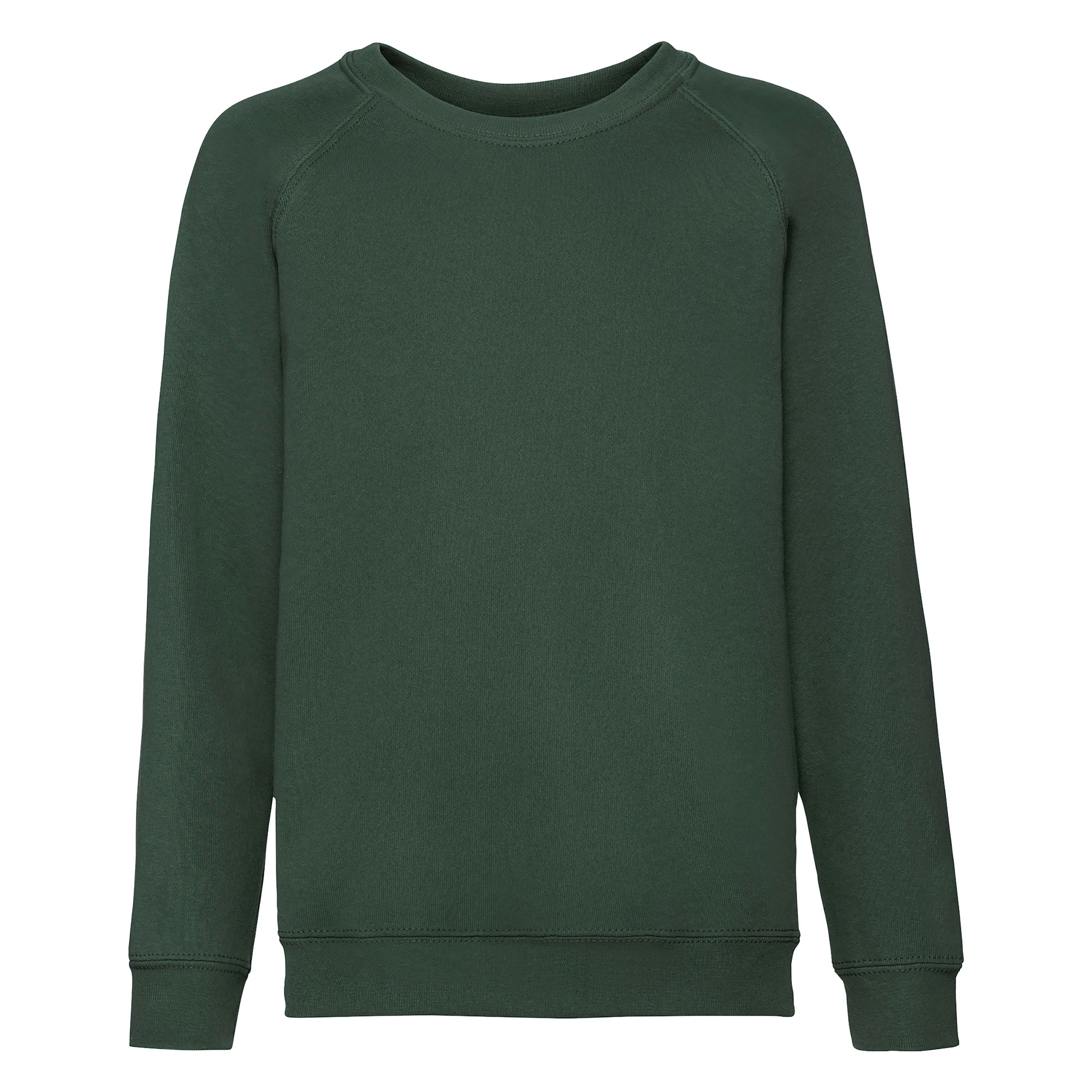 Fruit of the Loom Kinder Classic Raglan Sweat in Flaschengrün