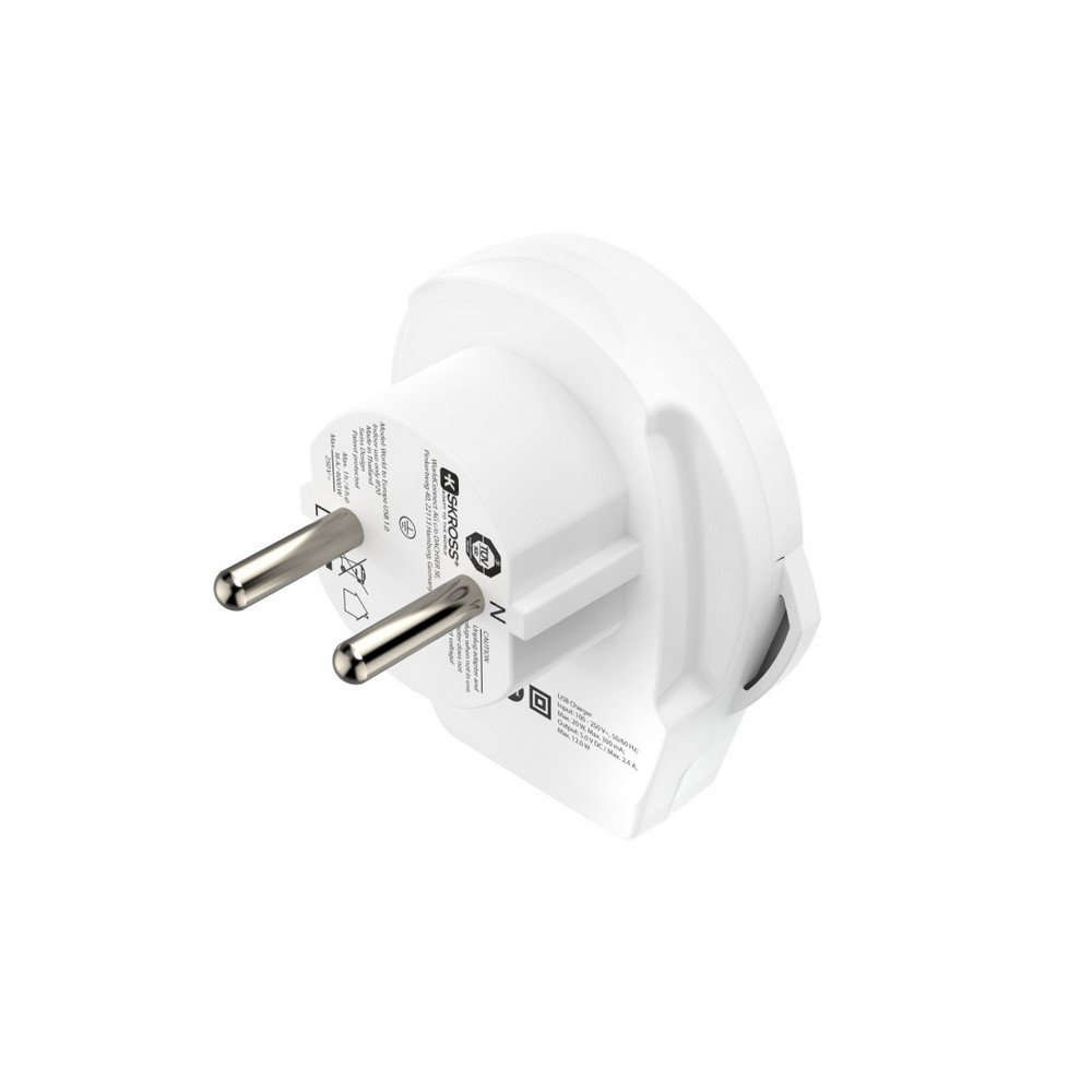 Reiseadapter Skross für Hama USB in Weiß, Ansicht 3