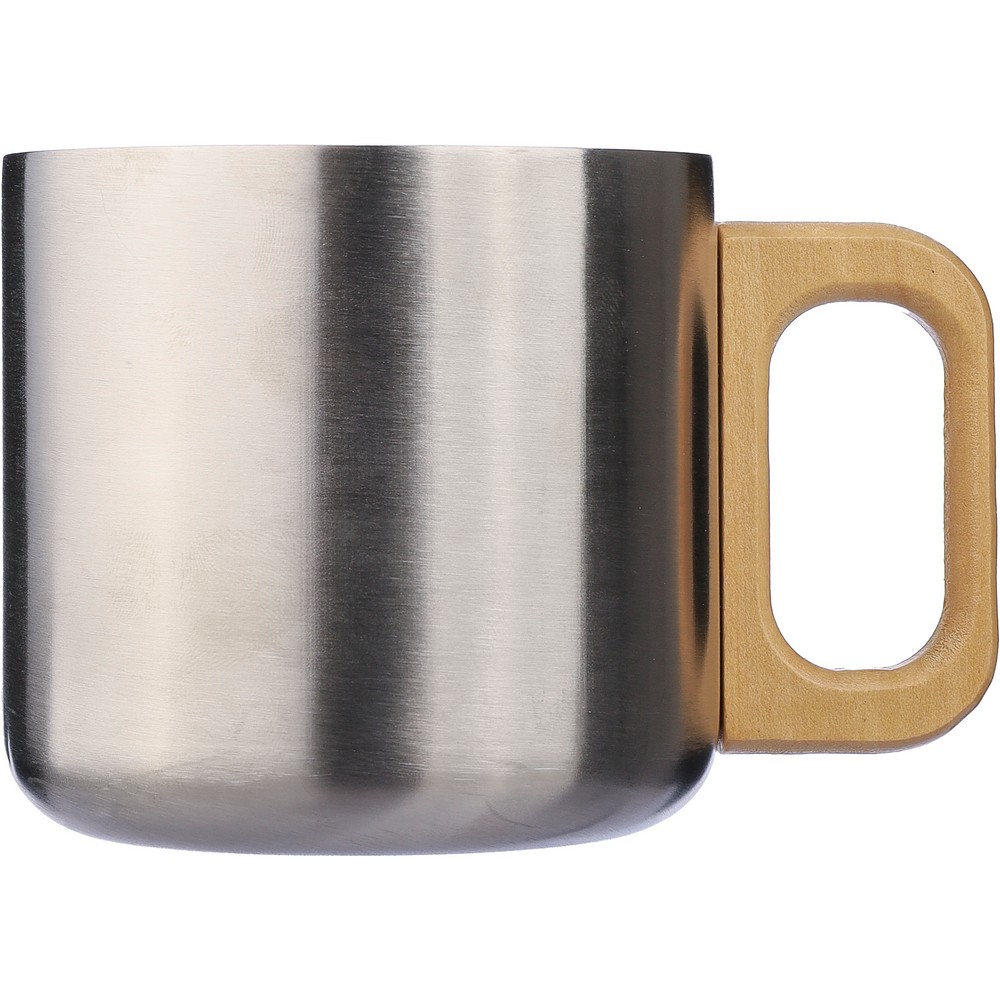 Becher 400 ml aus recyceltem Edelstahl in Silber
