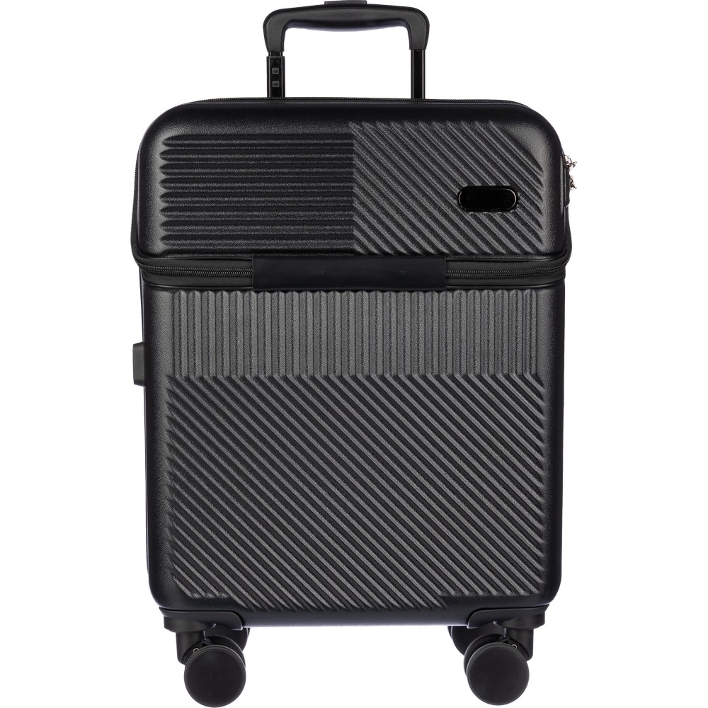 Reisekoffer, Trolley-Tasche, in Schwarz, Ansicht 11