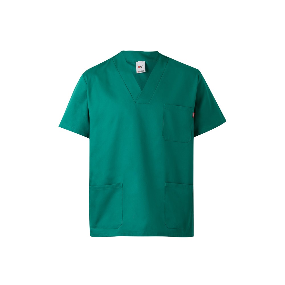 Tunika aus Twill (190g/m²) mit kurzen Ärmeln, aus Polyester (65%) und Baumwolle (35%) | VL Illapa – Grün