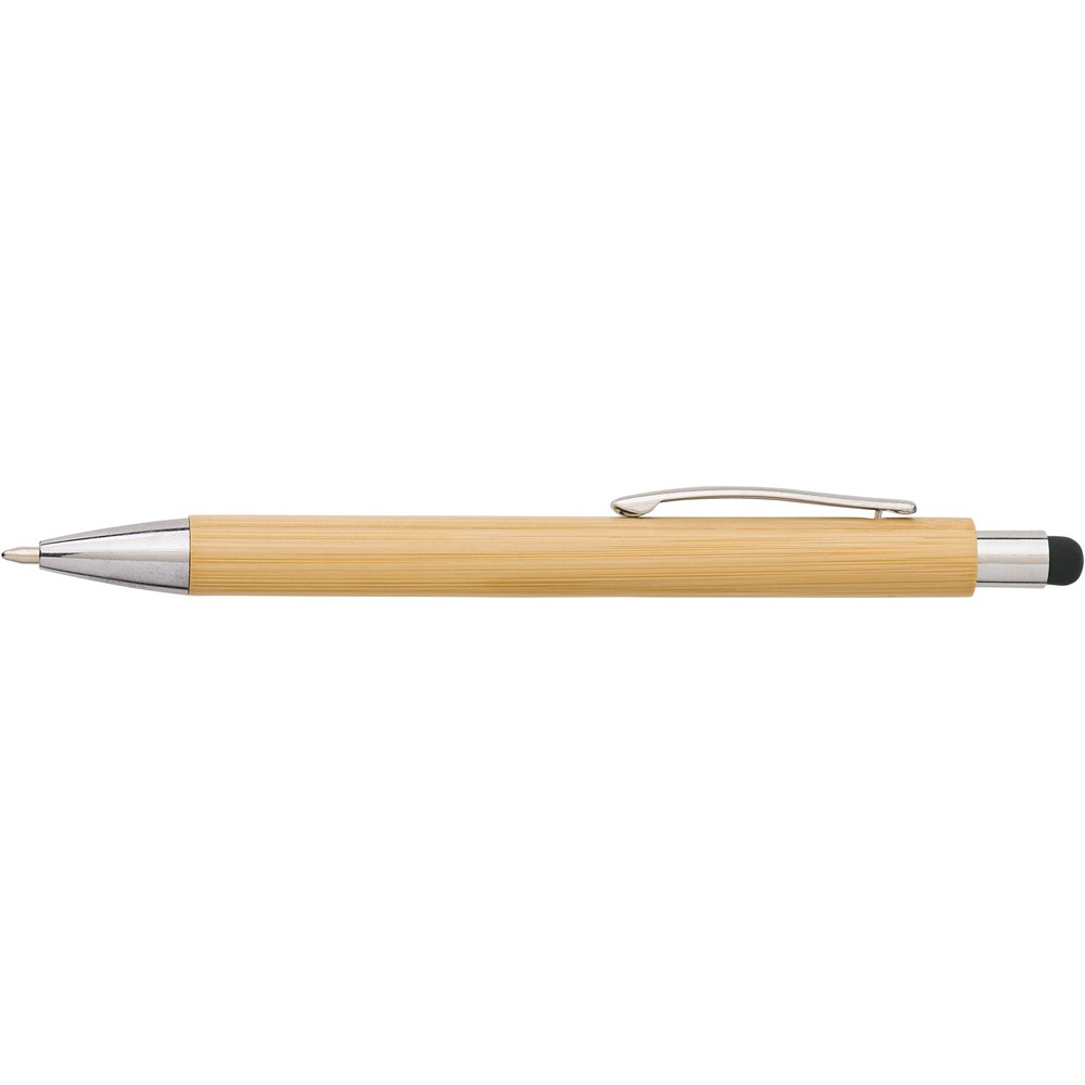 Bambus Kugelschreiber, Touch Pen in Schwarz, Ansicht 2