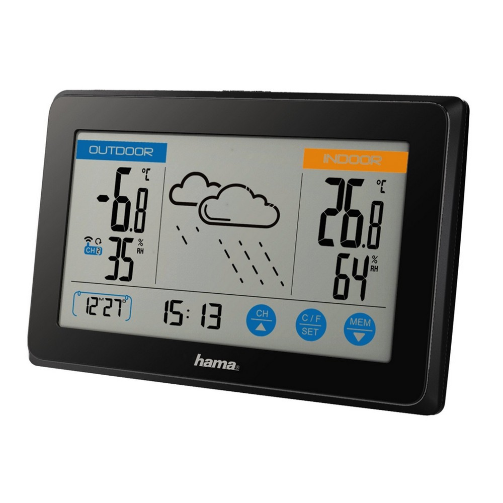Wetterstation Hama Touch in Schwarz, Ansicht 2