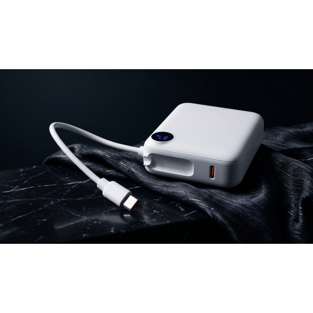 Power bank 10000 mAh | Alula in Weiß, Ansicht 2