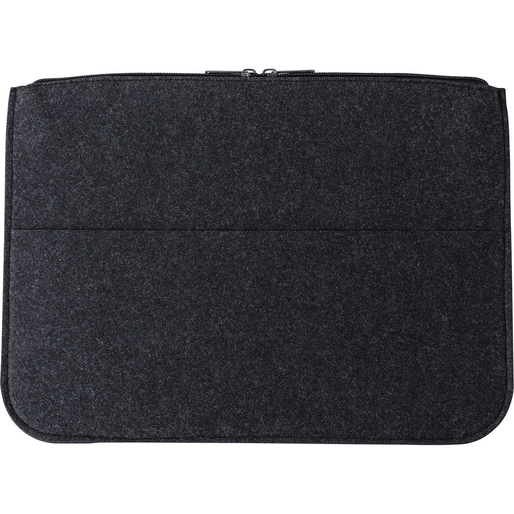 Dokumentenmappe aus RPET-Filz, 14"-Laptoptasche in Graphit