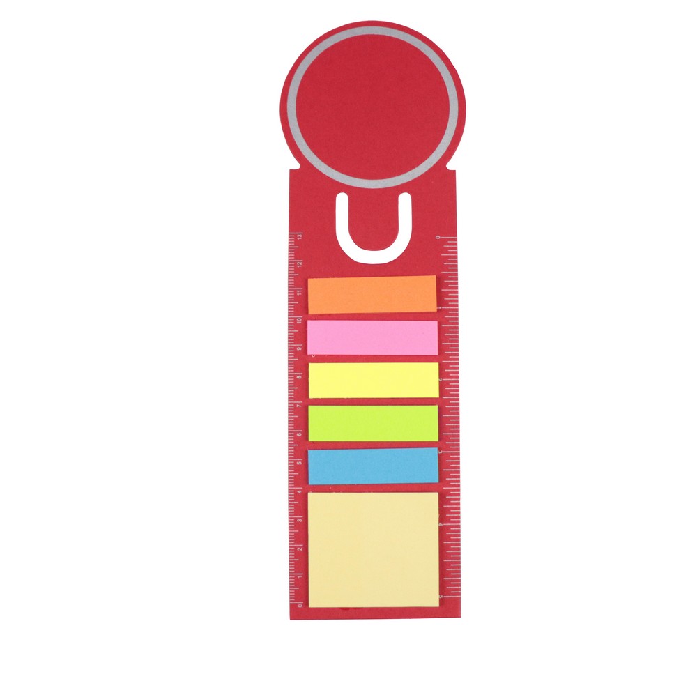 Notizenset, Lesezeichen, Haftnotizen, Lineal | Young in Rot
