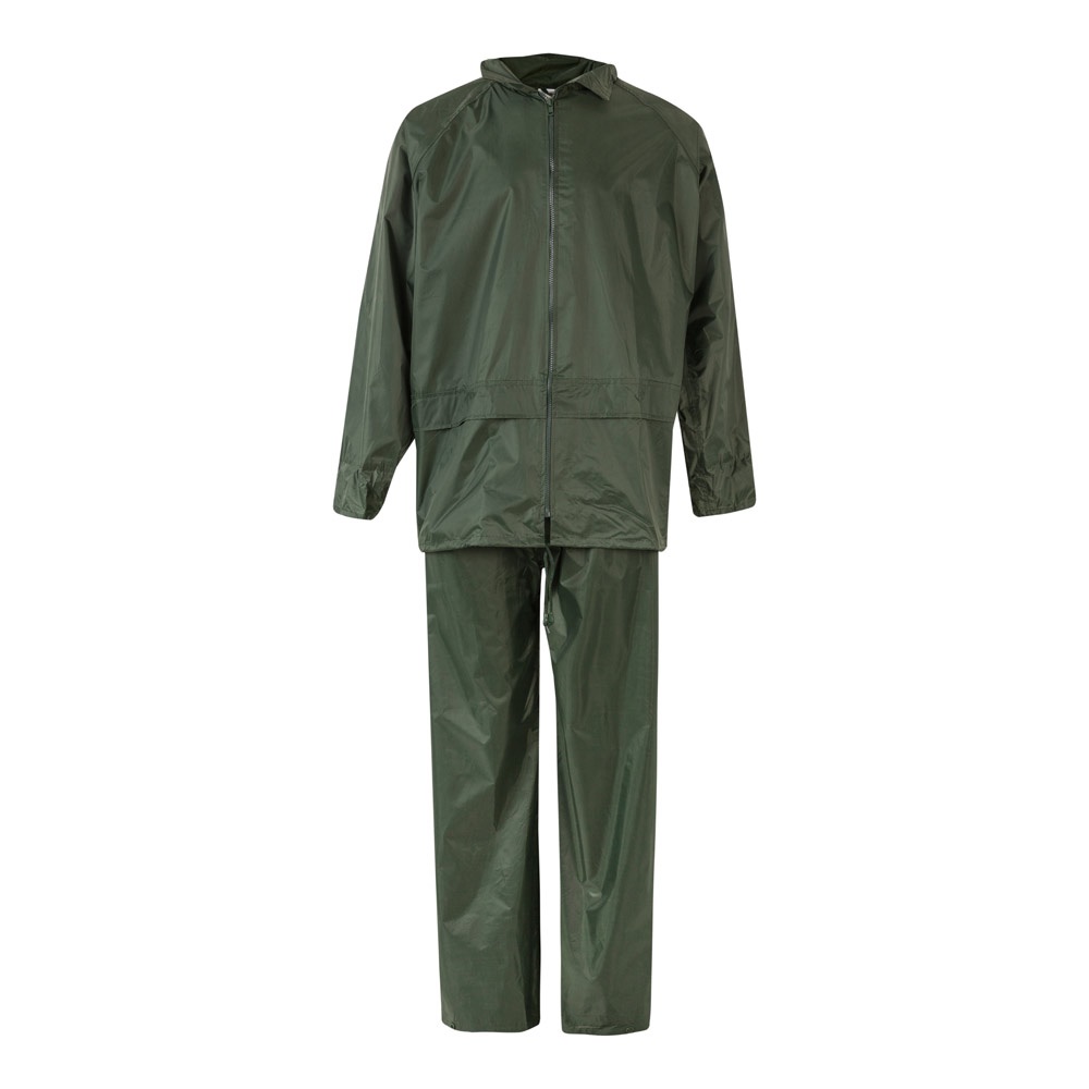 Regenanzug (225g/m²), zweiteilig aus Polyester (100%) mit PVC-Beschichtung | VL Sedna – Grün