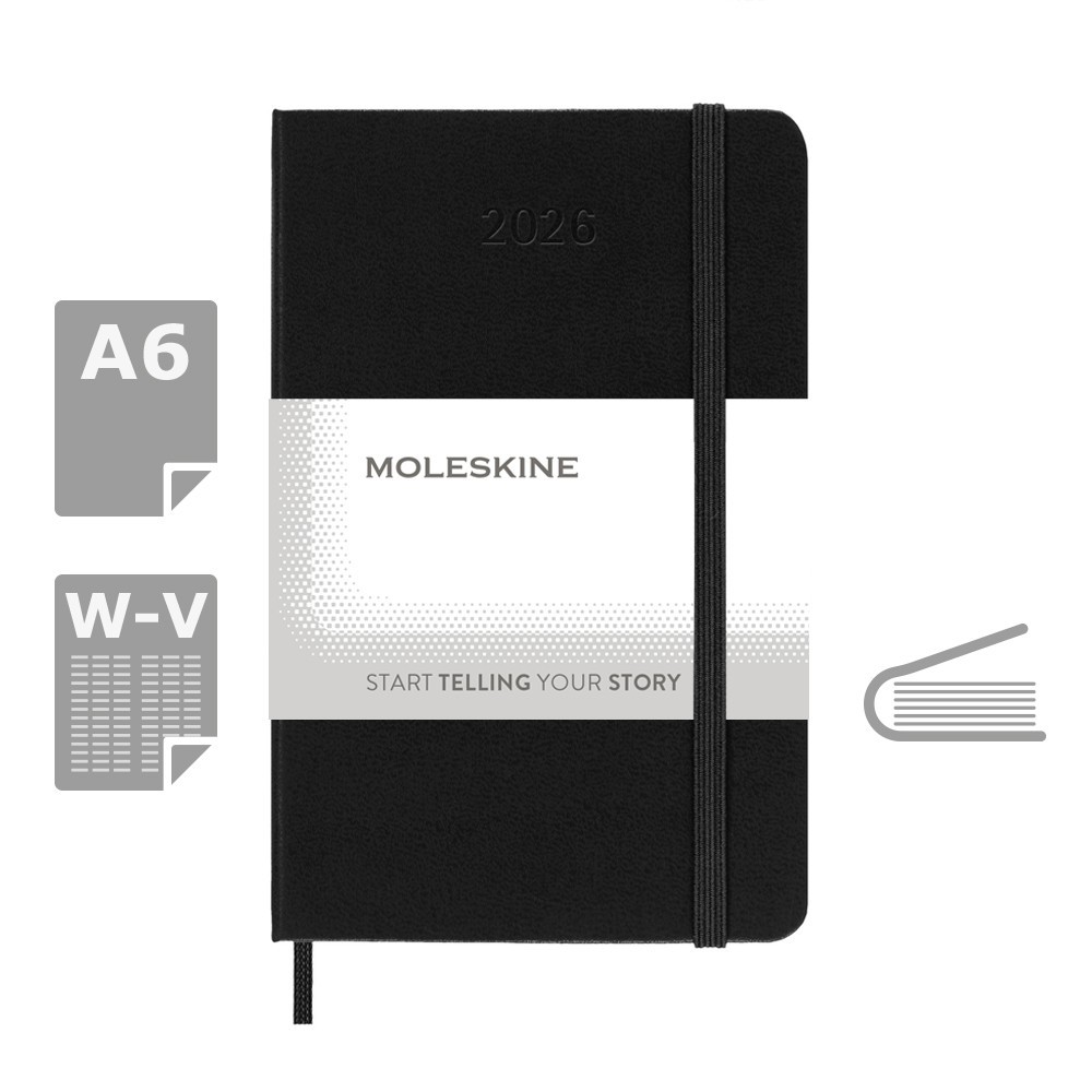 MOLESKINE Wochenkalender in Schwarz