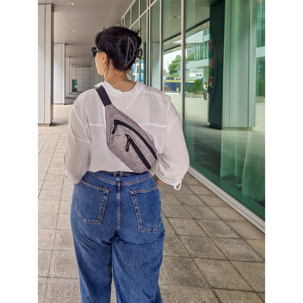 B'RIGHT Gürteltasche aus RPET | Kian in Grau, Ansicht 10
