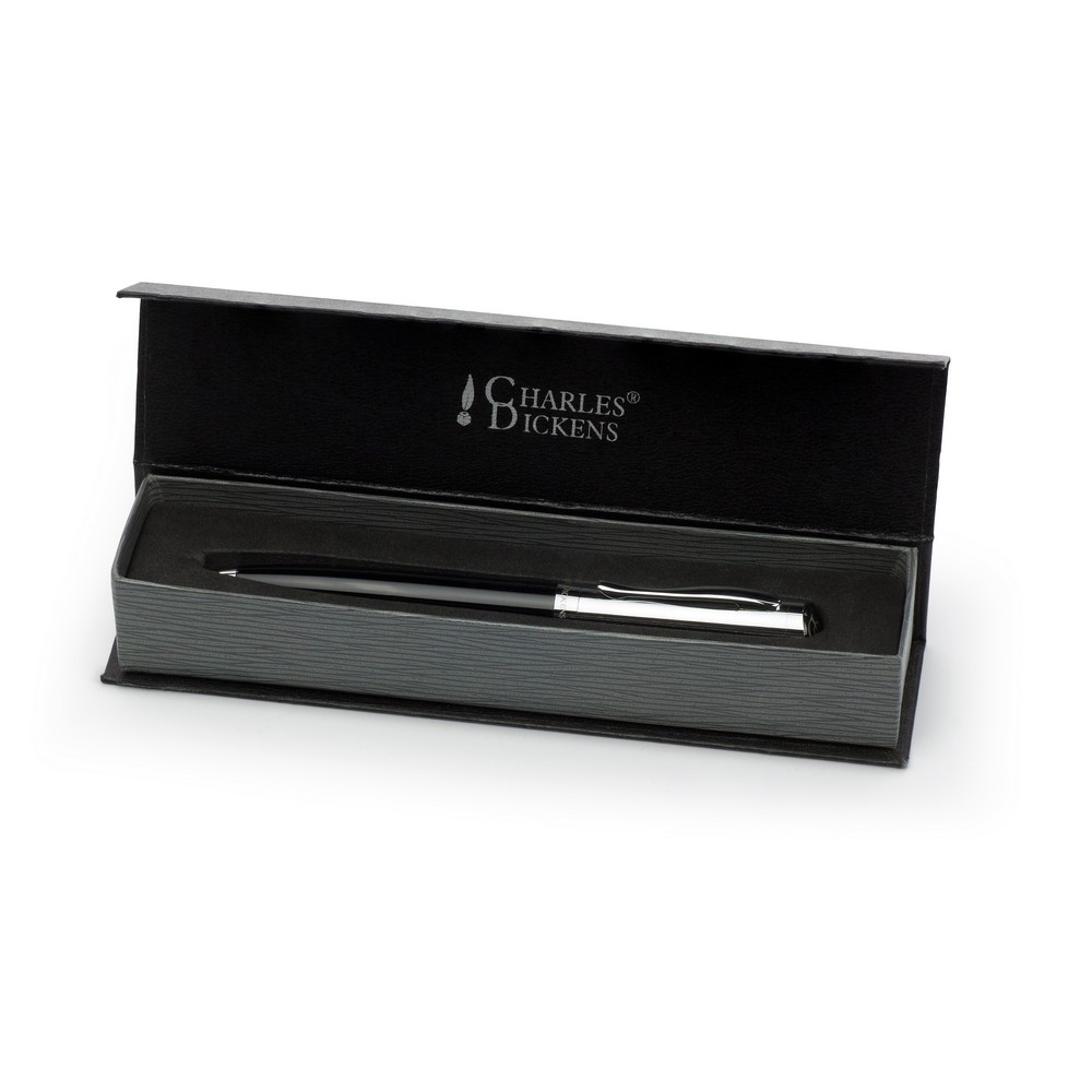 Kugelschreiber Charles Dickens® Kugelschreiber in Box – V1350 in schwarz, freigestellt