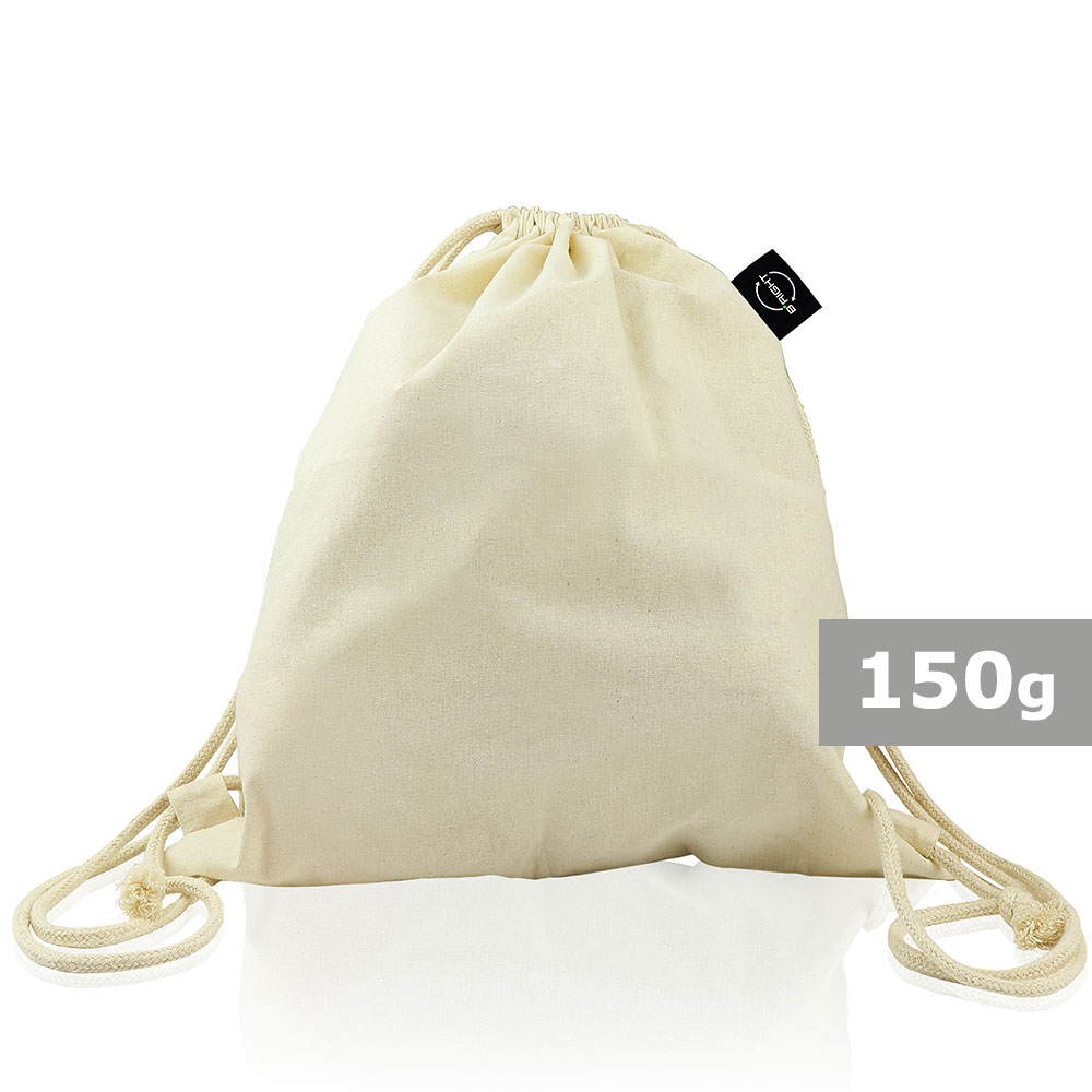 B'RIGHT Beutel mit Kordel aus organischer Baumwolle | Meredith in Beige