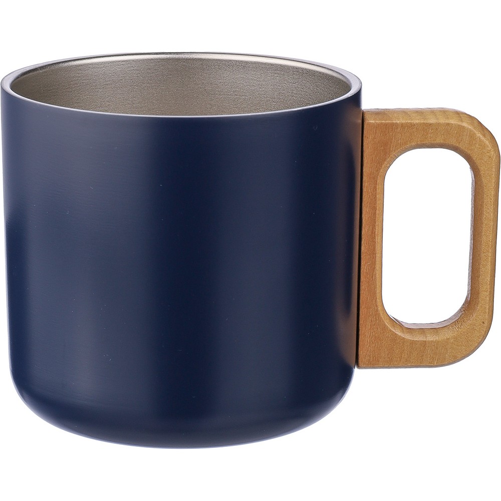 Becher 400 ml aus recyceltem Edelstahl in Dunkelblau