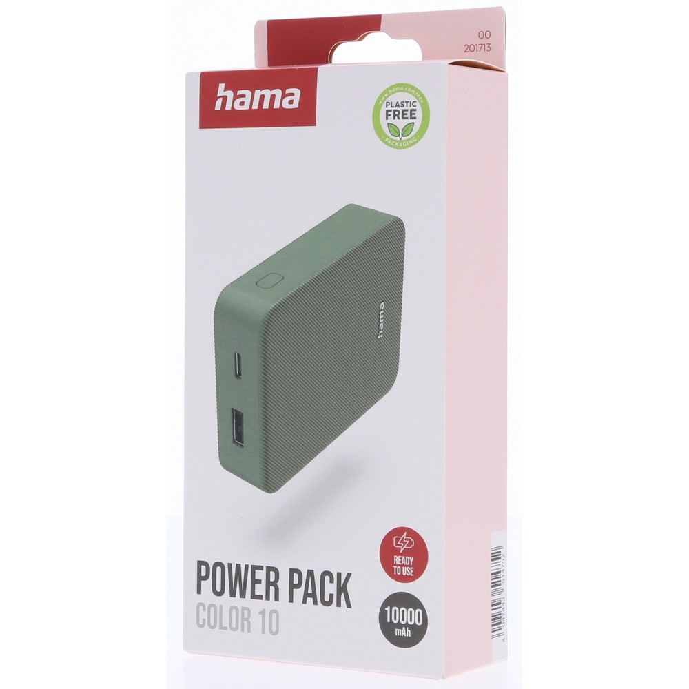 Powerbank 10000 mAh Hama Power Pack in Grün, Ansicht 11