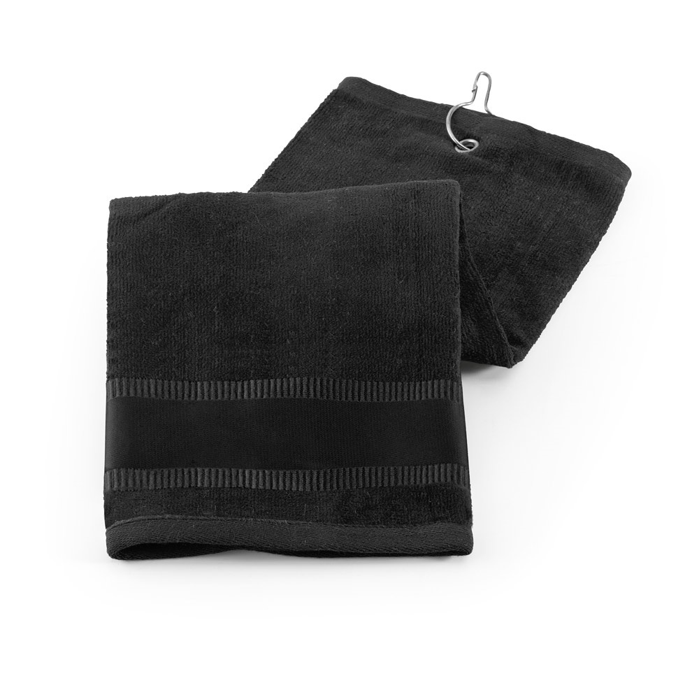 Multifunktionelles Handtuch aus Baumwolle (430 g/m²) | Golfi – Schwarz