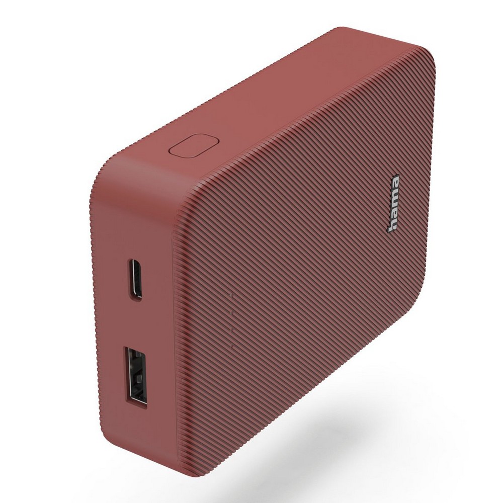 Powerbank 10000 mAh Hama Power Pack in Rot, Ansicht 2