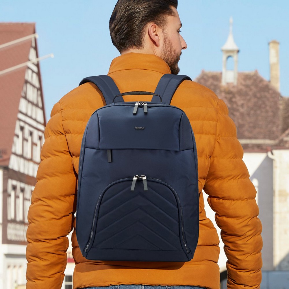 Laptop-Rucksack 16,2" Hama Lightweight Premium in Dunkelblau, Ansicht 2