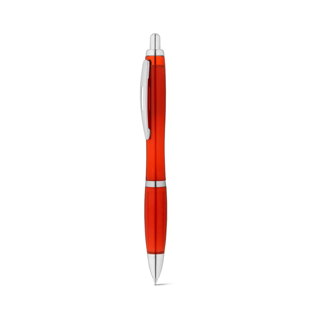 Recyceltes PET (100% rPET)-Kugelschreiber mit Metallclip | Swing Rpet – Rot, Ansicht 3