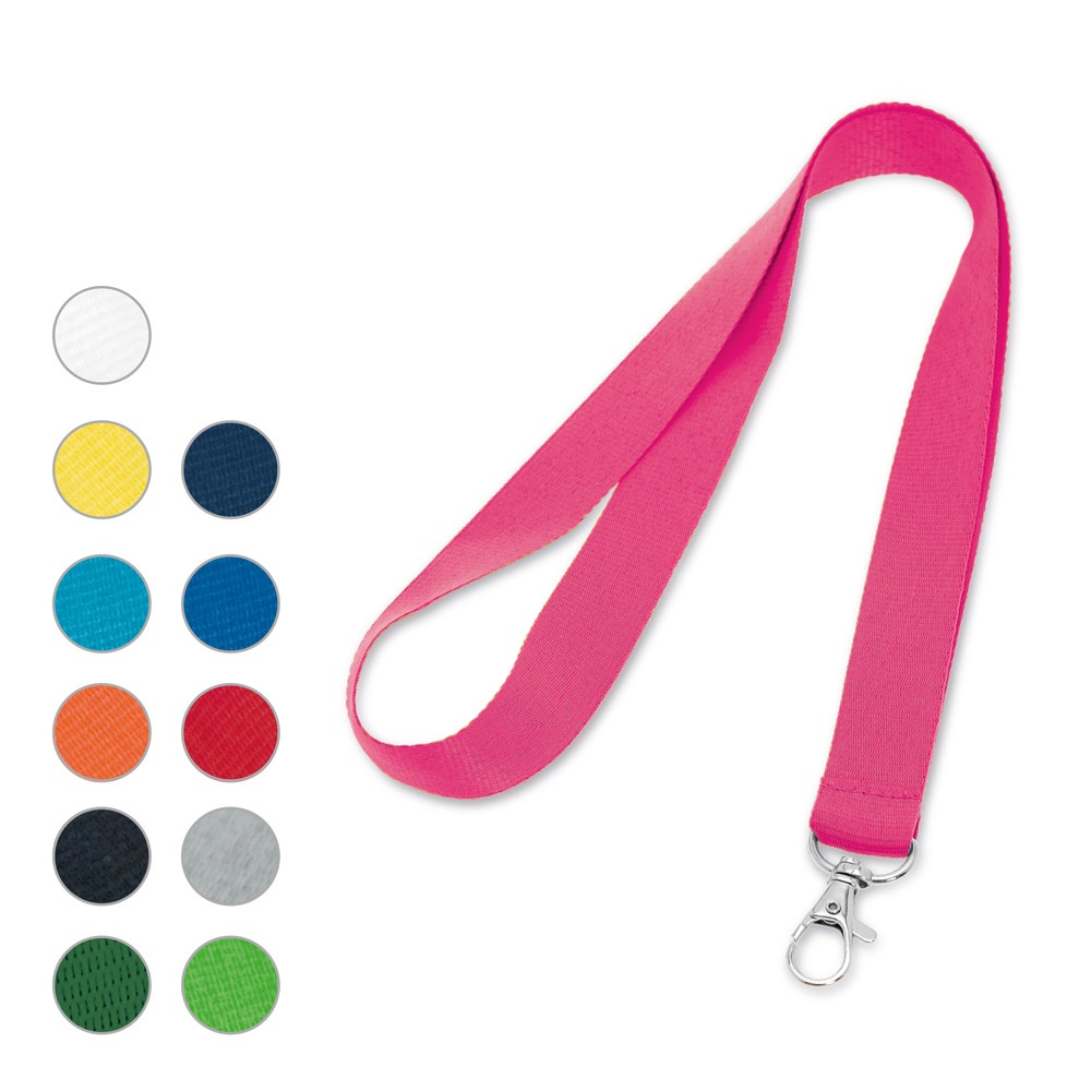 Lanyard aus Polyester mit 20mm Breite | Lariat – Rosa, Ansicht 2