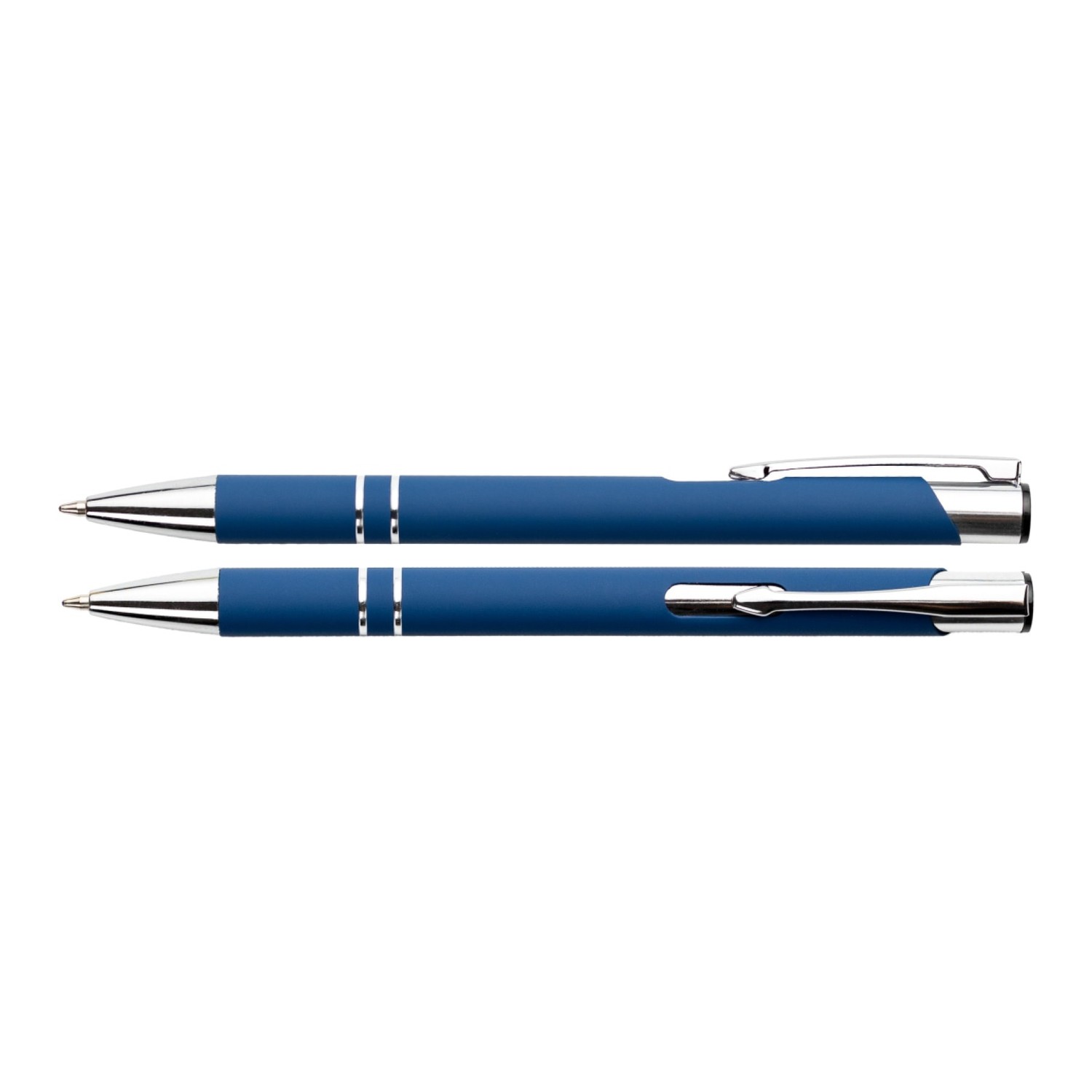 Cosmo Soft-Touch Kugelschreiber | Metall in Blau