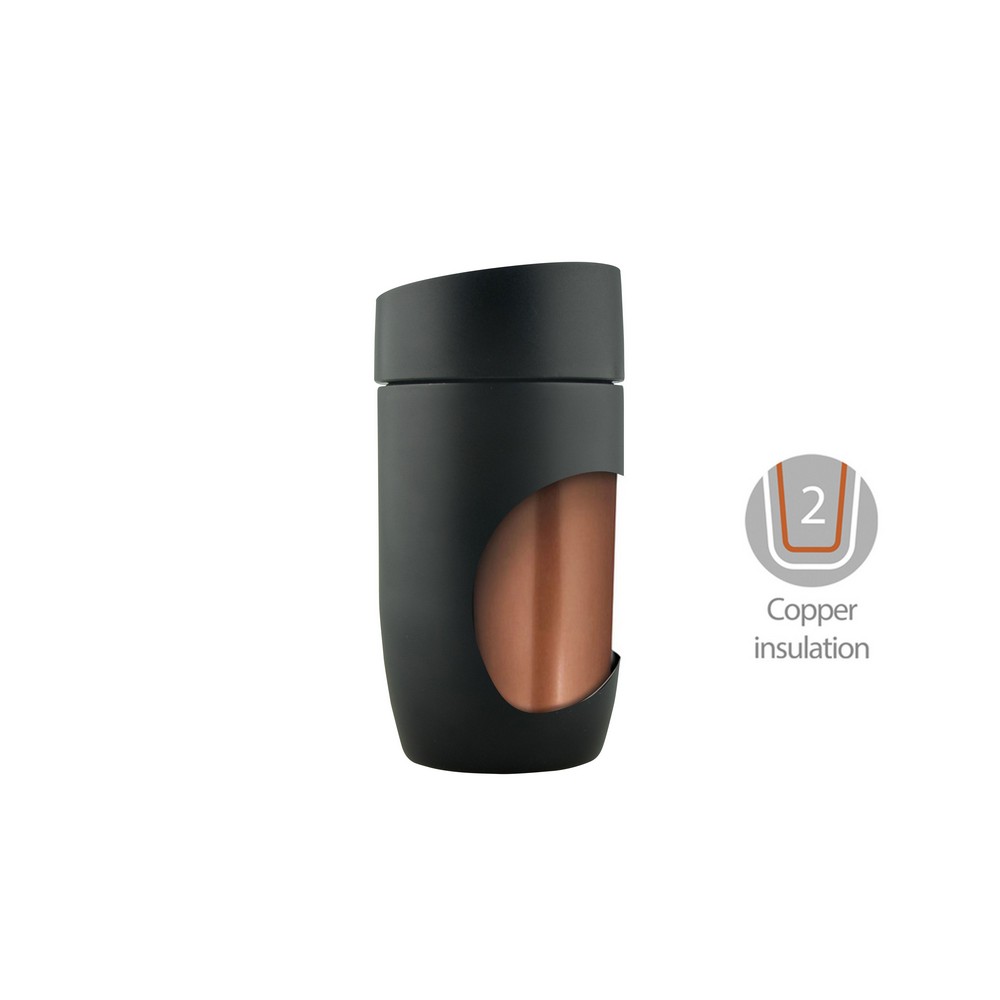 Thermobecher 330 ml Air Gifts | Stephanie in Schwarz, Ansicht 3