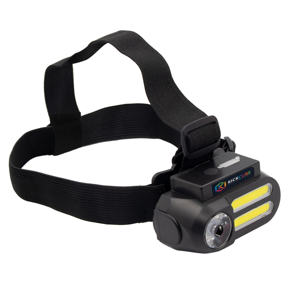 Stirnlampe mit LED und COB-Licht | Chad in Schwarz, Ansicht 5