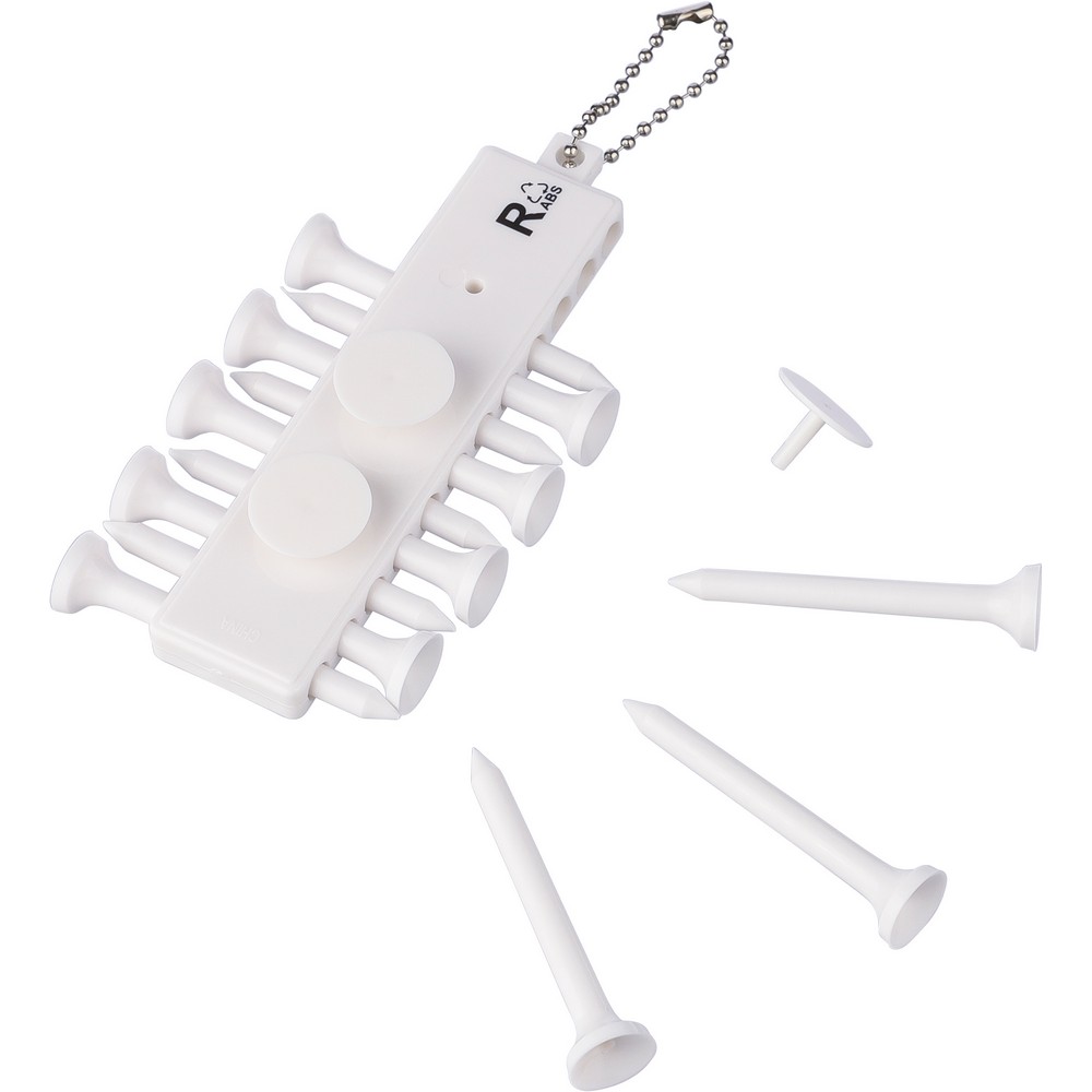 Golf-Tee-Set, 12 Stück in Weiß, Ansicht 2