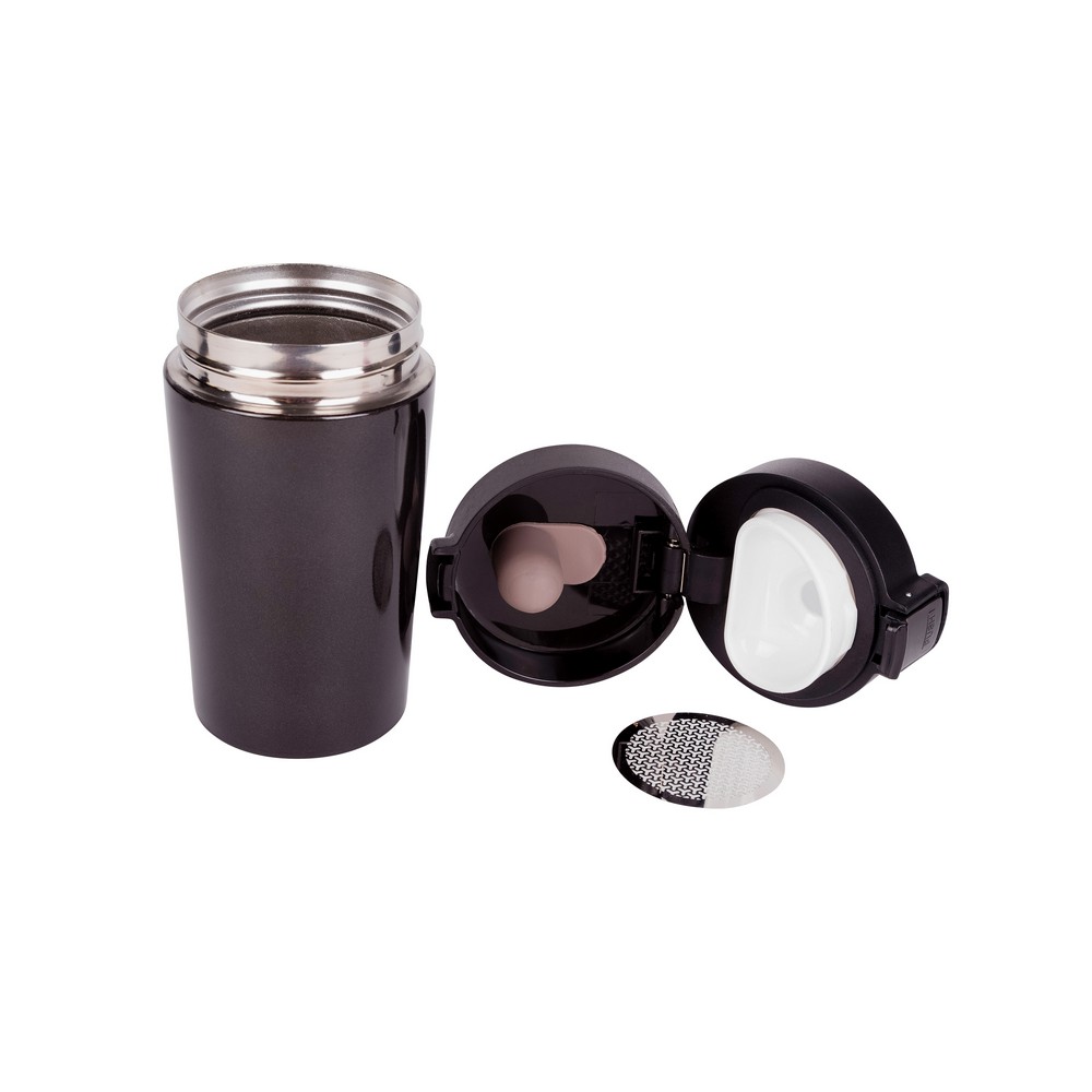 Thermobecher 300 ml mit Sieb zum Auffangen des Bodensatzes | Laura in Schwarz, Ansicht 4