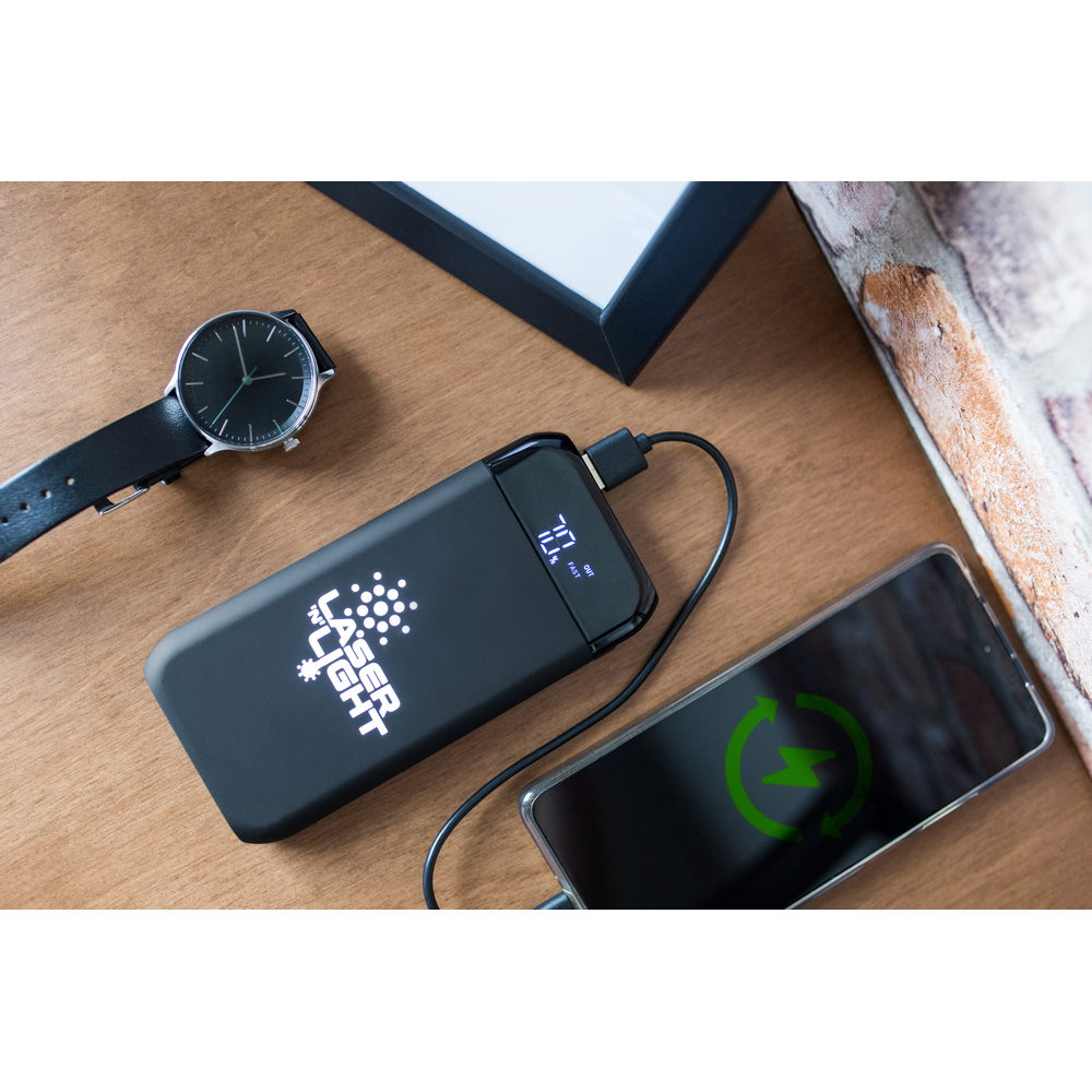 Exclusive Collection Powerbank 10 000 mAh, Wireless Ladegerät 5W-15W | Cory in Schwarz, Ansicht 7