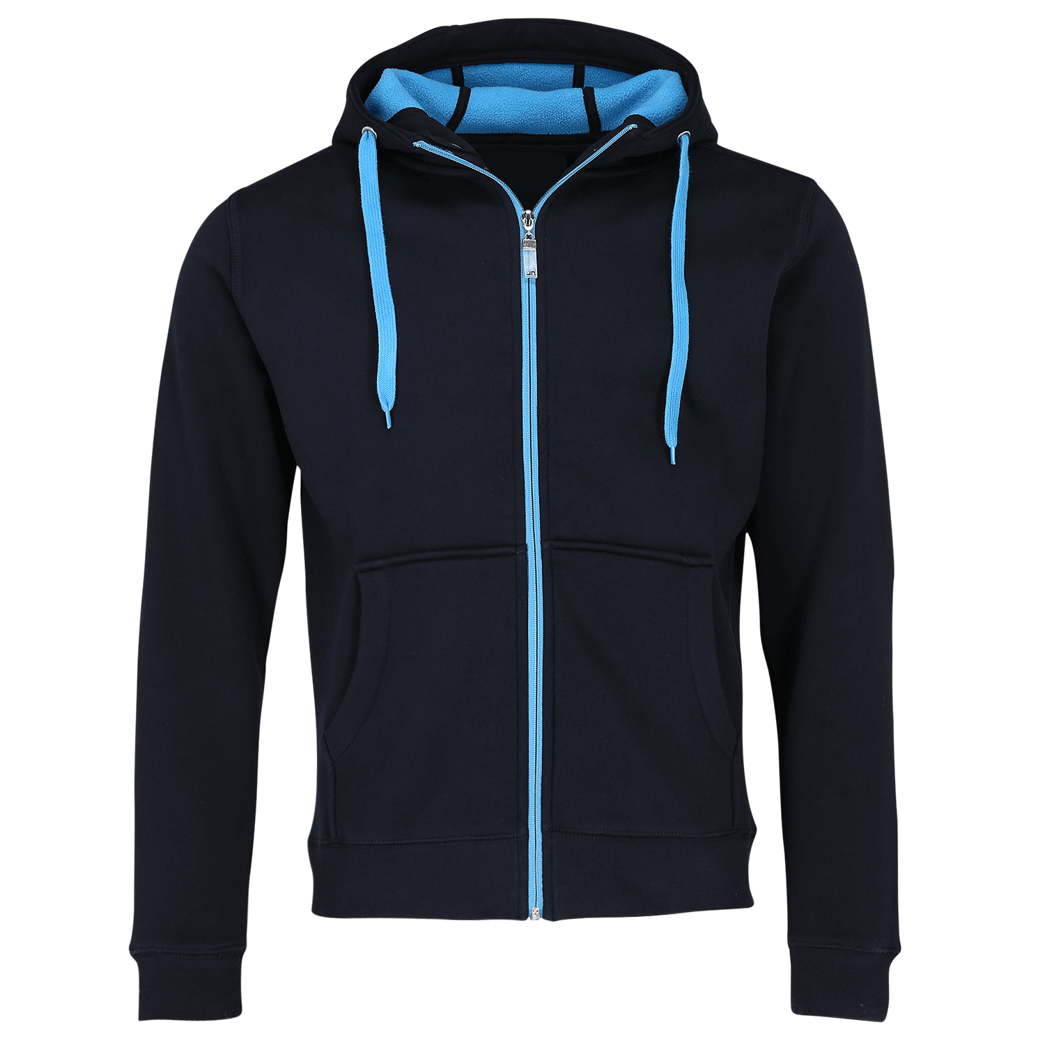 Doubleface Kapuzenjacke in Navy/Aqua