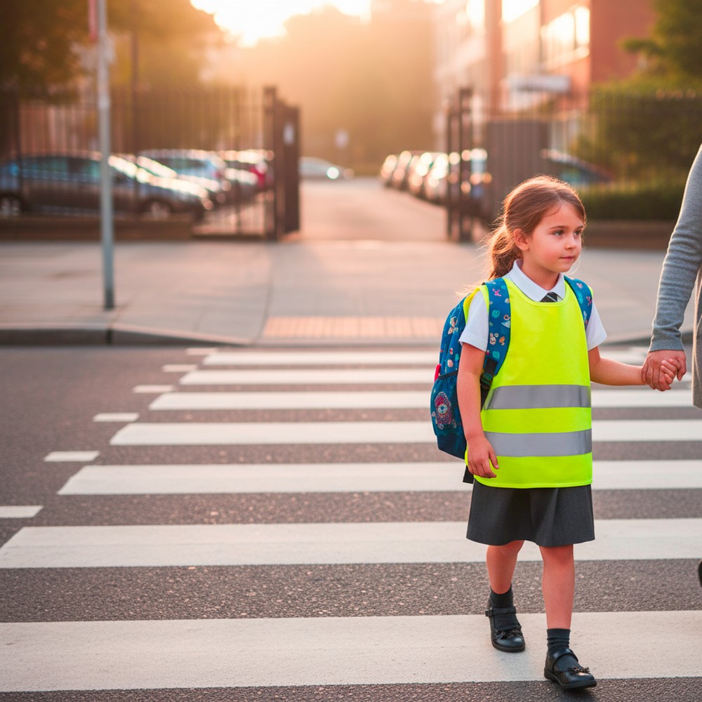 Reflektierende Kinderwarnweste | Nestana in Gelb, Ansicht 2