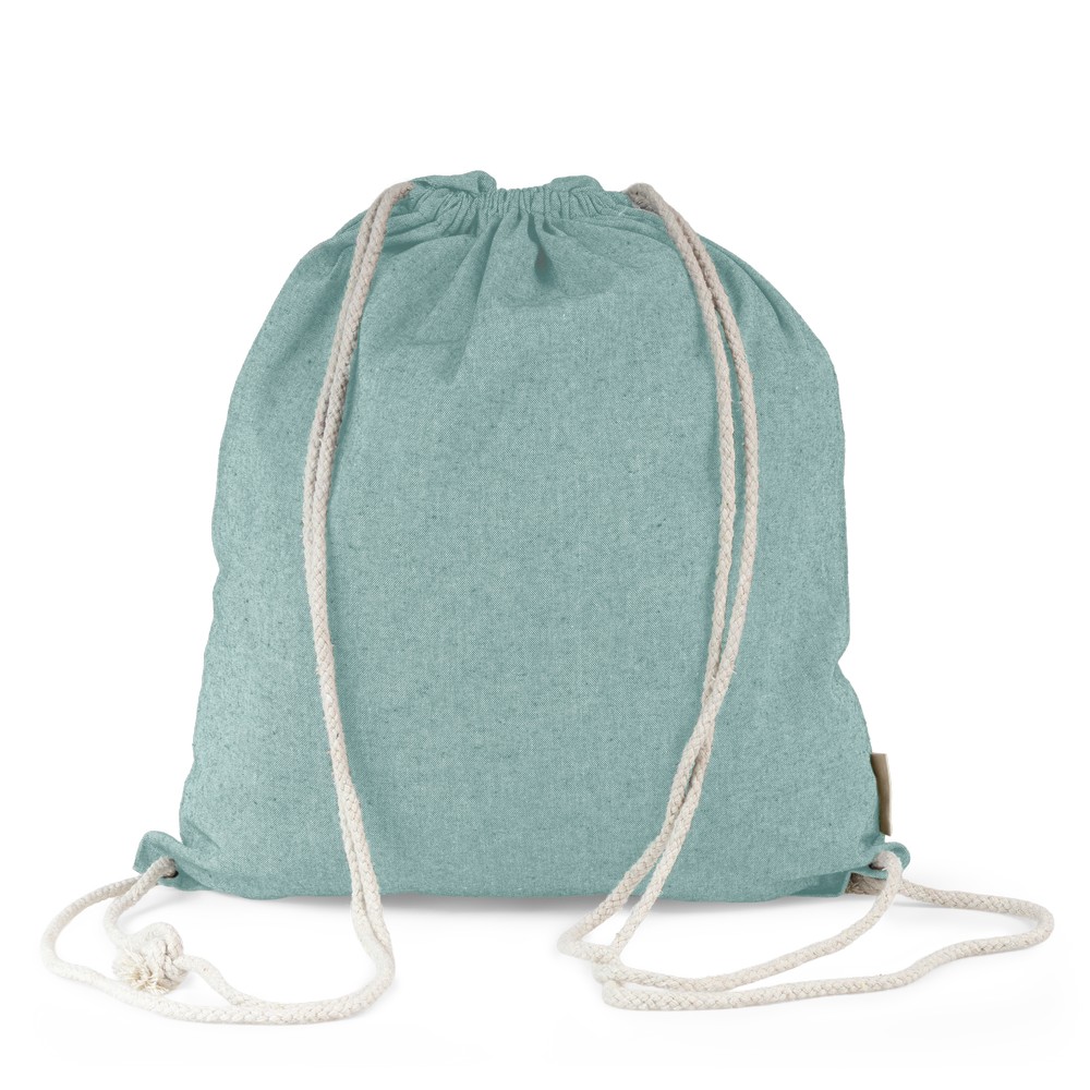 Baumwolltasche 2 in 1, Beutel mit Kordel, Einkaufstasche | Gondulfo in Grün, Ansicht 5