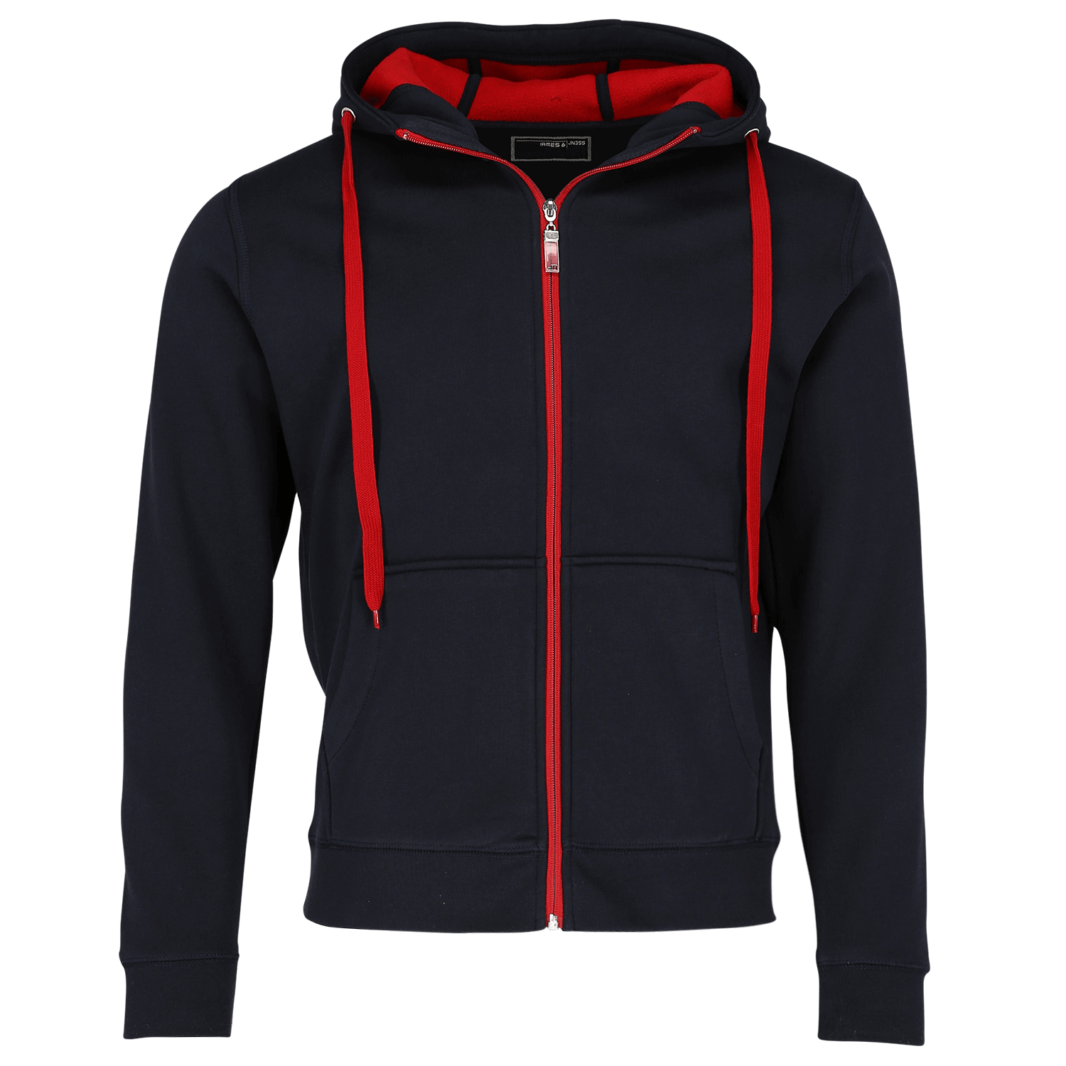 Doubleface Kapuzenjacke in Navy/Rot