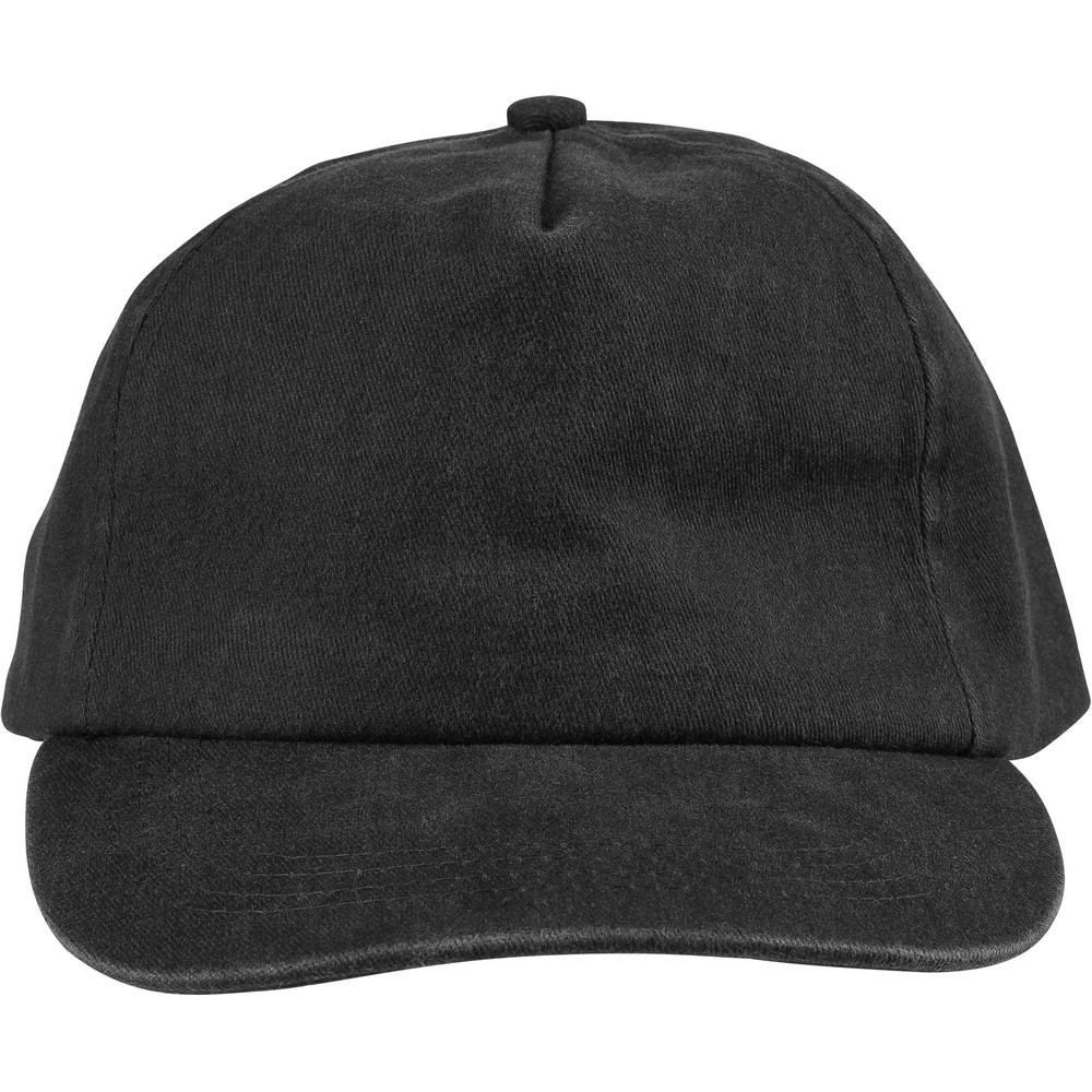 Schirmmütze aus 240 g/m² Baumwolle in Schwarz