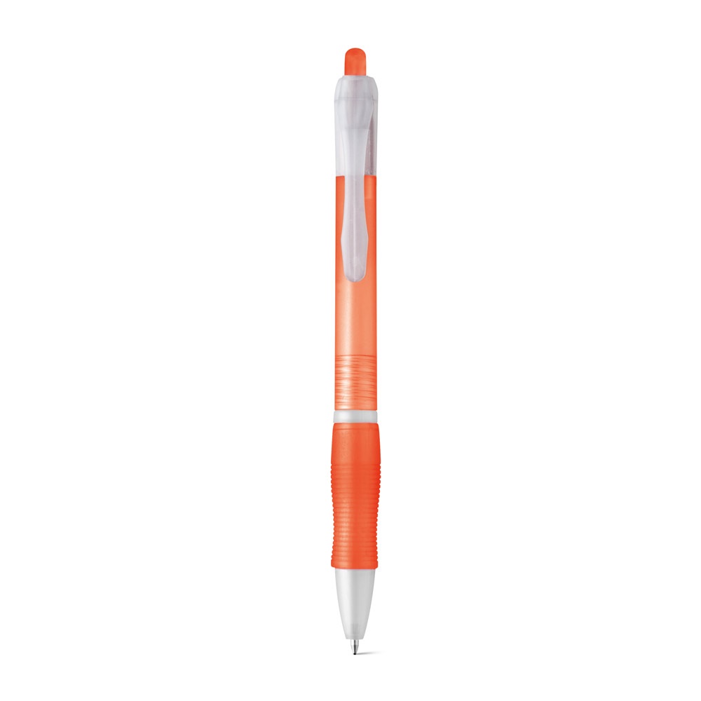 Rutschfester Kugelschreiber aus ABS mit Clip | Slim – Orange, Ansicht 2